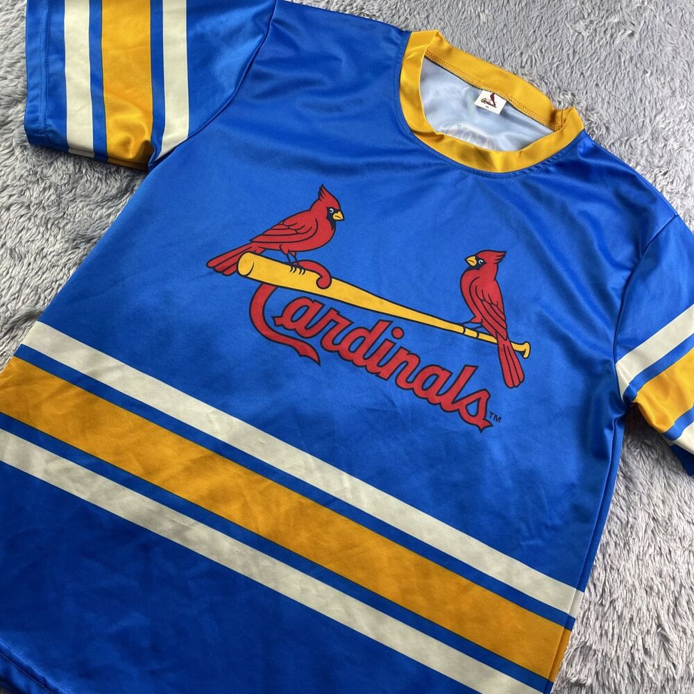 St Louis Cardinals Jersey Mens Extra Large Blue Yellow Red White 2017 SGA Fox